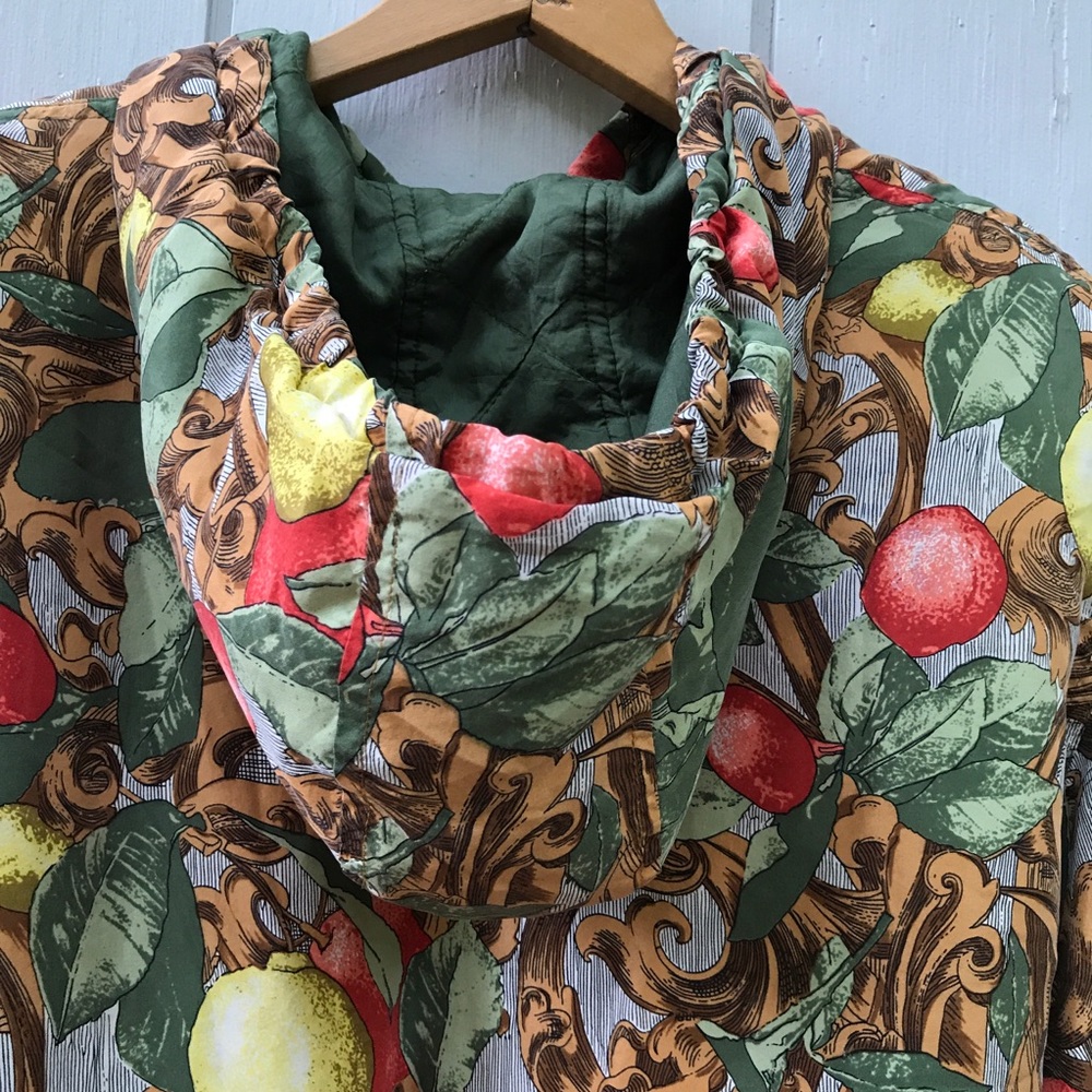 Vintage Silk Italian Hooded Bomber Jacket - Picture 10 of 12